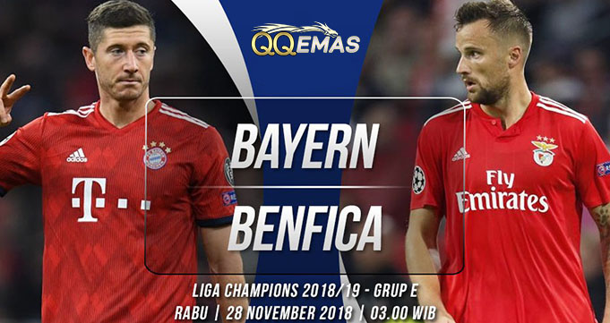 Prediksi Bola Bayern Munich Vs Benfica 28 November 2018
